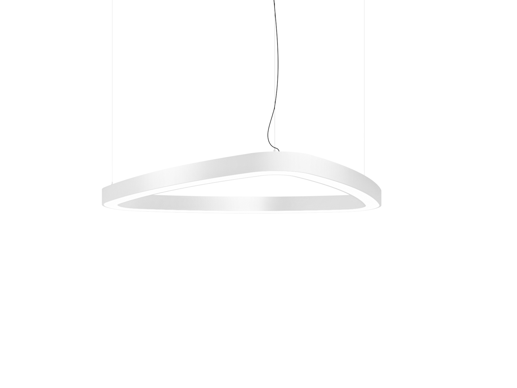 Светильник мягкий треугольник подвесной LED DÉCOR low V RAL9010 - серый